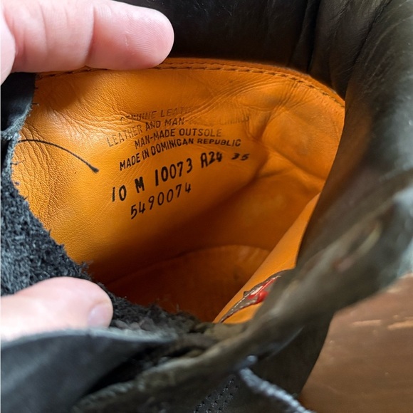 Men's Black Leather Boots - Picture 8 of 10